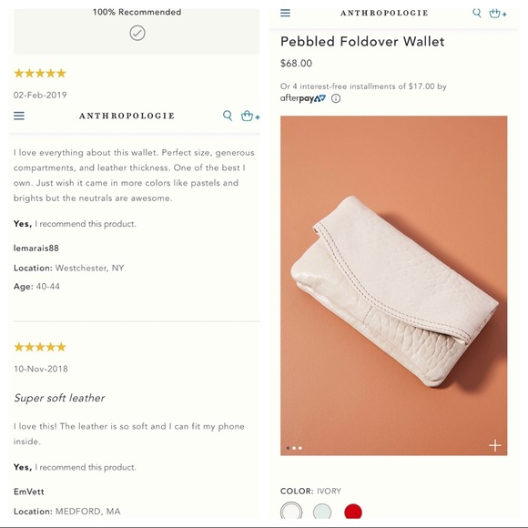 🆕NWT Anthropologie real leather textured wallet - Picture 8 of 8